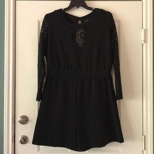 Long lace sleeve dressy romper from asos curve